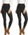 2 Pack Fleece Lined Leggings for Women – Thermal Winter Warm Tights Tummy Control High Waisted Workout Yoga Pants