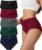 Vevmon Cotton Underwear for Women High Waisted Full Coverage Briefs Soft Ladies Panties 5 Pack