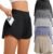 CE’ CERDR Women’s Athletic Workout Short High Waisted Elastic Running Shorts with Pockets for Gym Casual