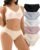 Jaywan Women’s Seamless Bikini Cheeky Panties 5 Pack No Show Underwear, Breathable Stretchy Fabric Multi-Color for Everyday