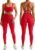 RXRXCOCO Ribbed Workout Sets for Women 2 Piece Backless Strappy Sports Bra Seamless Leggings Matching Set Yoga Outfits