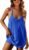 Lentta Womens Athletic Sleeveless Mini Dress with Built-in Shorts V Neck Spaghetti Strap Sundress