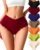 Seamless Underwear for Women High Waisted No Show Panties Ladies Sexy High Cut Cheeky Bikini Tagless Stretch V-Waist