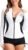 SANTINY Women’s Rash Guard Zipper Pockets UPF50+ Sun Protection Long Sleeve Swimsuit Top Zip Front Swim Shirt for Women