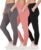 Real Essentials 3 Pack: Women’s Workout Yoga Jogger Track Pants – High Waist Running Athletic Sweatpants with Pockets (Plus)