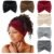 Tobeffect 7” Extra Wide Headbands for Women, Large Thick Turban Head Wrap Headband, Boho Bandana Head Bands for Women’s Hair, Non Slip Workout Yoga Hairband Hair Accessories, 6 Pack