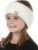 Funky Junque Exclusives Kids Ear Warmer Headband – Fleece Lined Winter Ear Wrap for Toddler Girls & Boys, Cozy Knit Head Warmer & Earmuff Headband for Cold Weather – Ivory