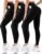 3 Pack High Waisted Leggings for Women Butt Lift Tummy Control Yoga Pants Non See-Through Workout Running Pants…