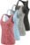 Air Curvey Workout Tank Tops for Women Yoga Racerback Tanks Athletic Quick Dry Activewear 4 Pack