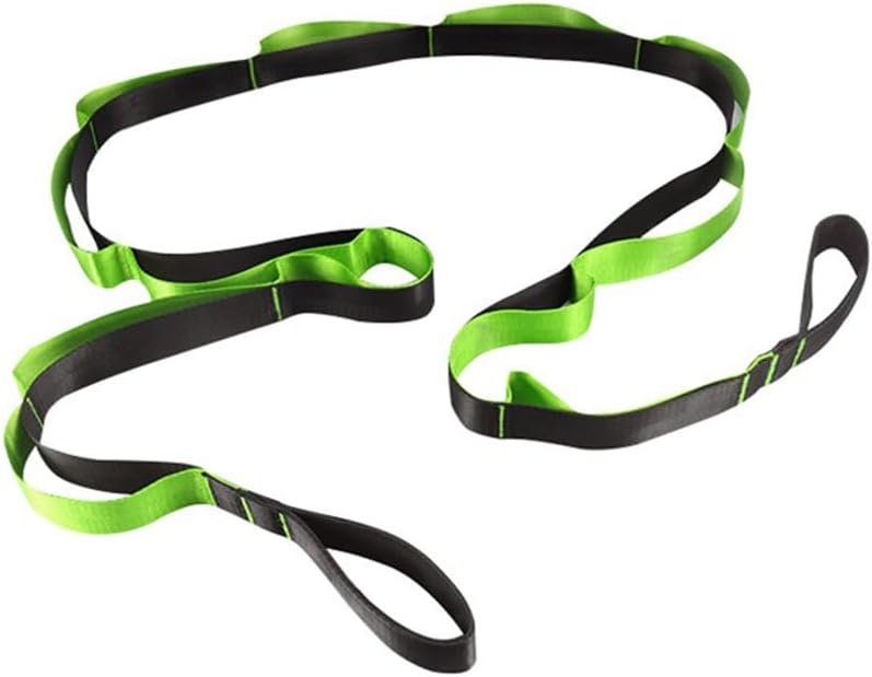 Stretching Strap with Loops – Non Elastic Stretch Band for Physical Therapy, Yoga Strap for Stretching Equipment, Stretch Bands for Exercise and Flexibility