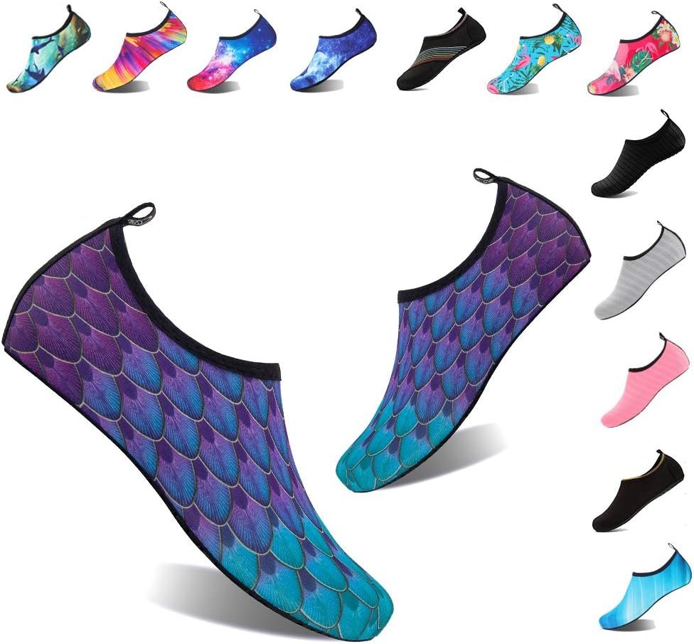 YALOX Water Shoes Women’s Men’s Outdoor Beach Swimming Aqua Socks Quick-Dry Barefoot Shoes Surfing Yoga Pool Exercise