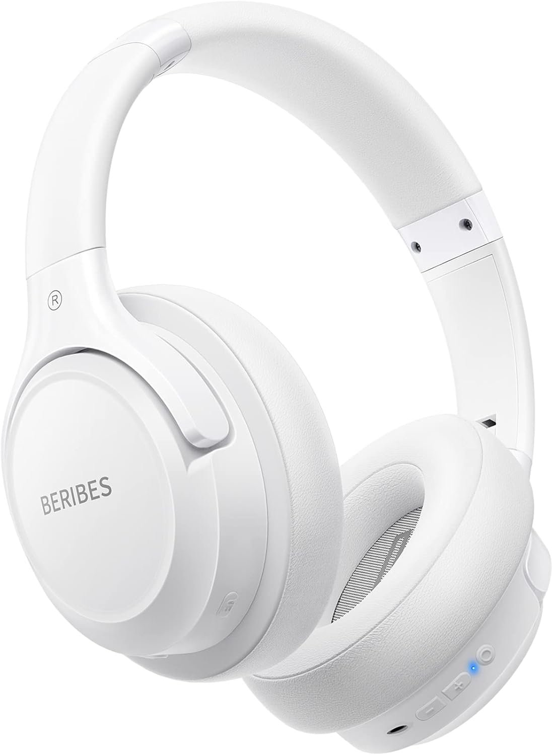 BERIBES Bluetooth Headphones Over Ear, 65H Playtime and 6 EQ Music Modes Wireless Headphones with Microphone, HiFi Stereo Foldable Lightweight Headsets, Deep Bass for Home Office Cellphone PC Ect.