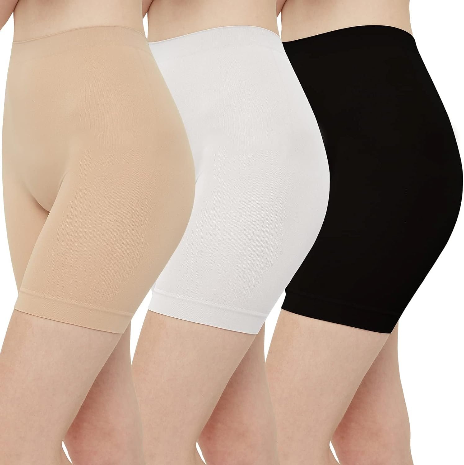 INNERSY Women’s Slip Shorts for Under Dresses High Waisted Shorts 2-Pack