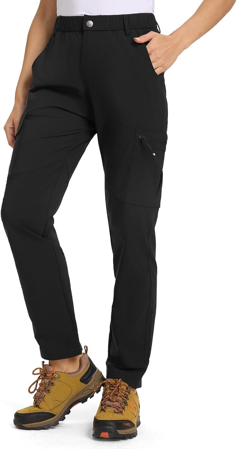 TBMPOY Women’s Hiking Cargo Pants Lightweight Water Resistant Quick Dry Fishing Camping Travel Work Pant with 6 Pockets