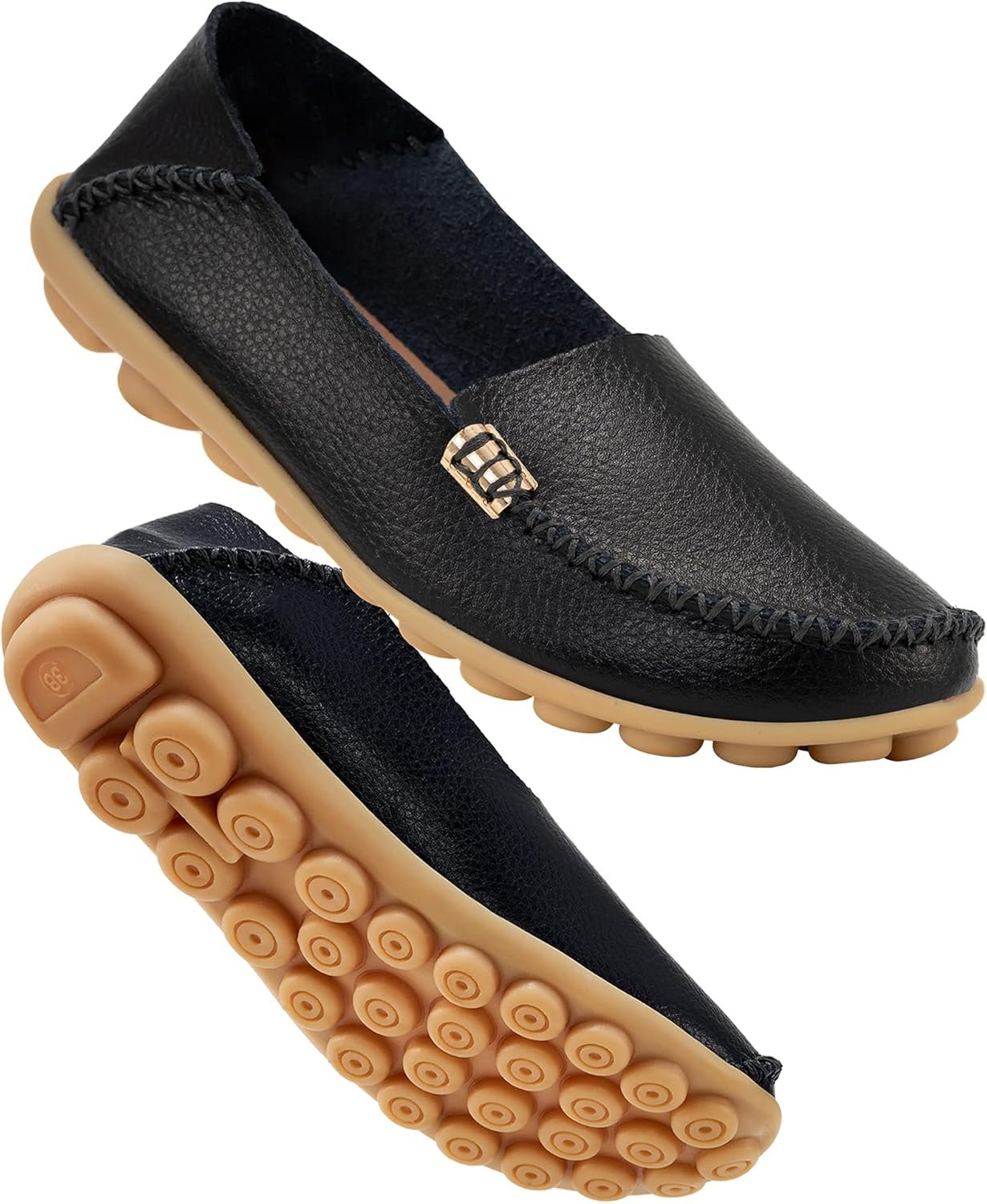 DUOYANGJIASHA Women’s Comfortable Loafers Casual Round Toe Moccasins Wild Driving Flats Soft Walking Shoes Women Slip On