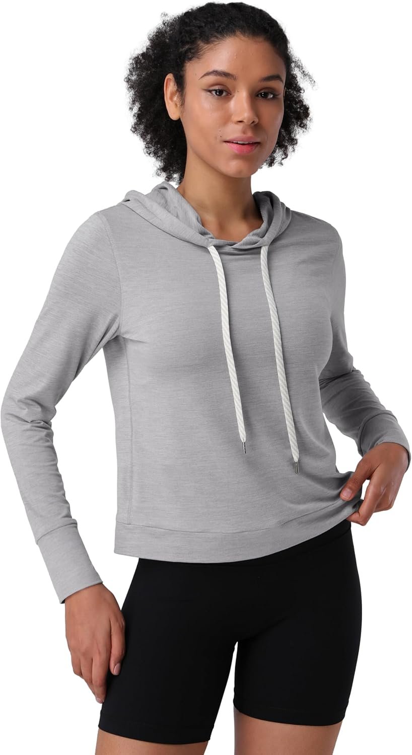 Pioneer Camp Women’s Lightweight Hoodies Pullover Thin Soft Gym Hooded Sweatshirt Workout Athletic Running Yoga Casual Tops