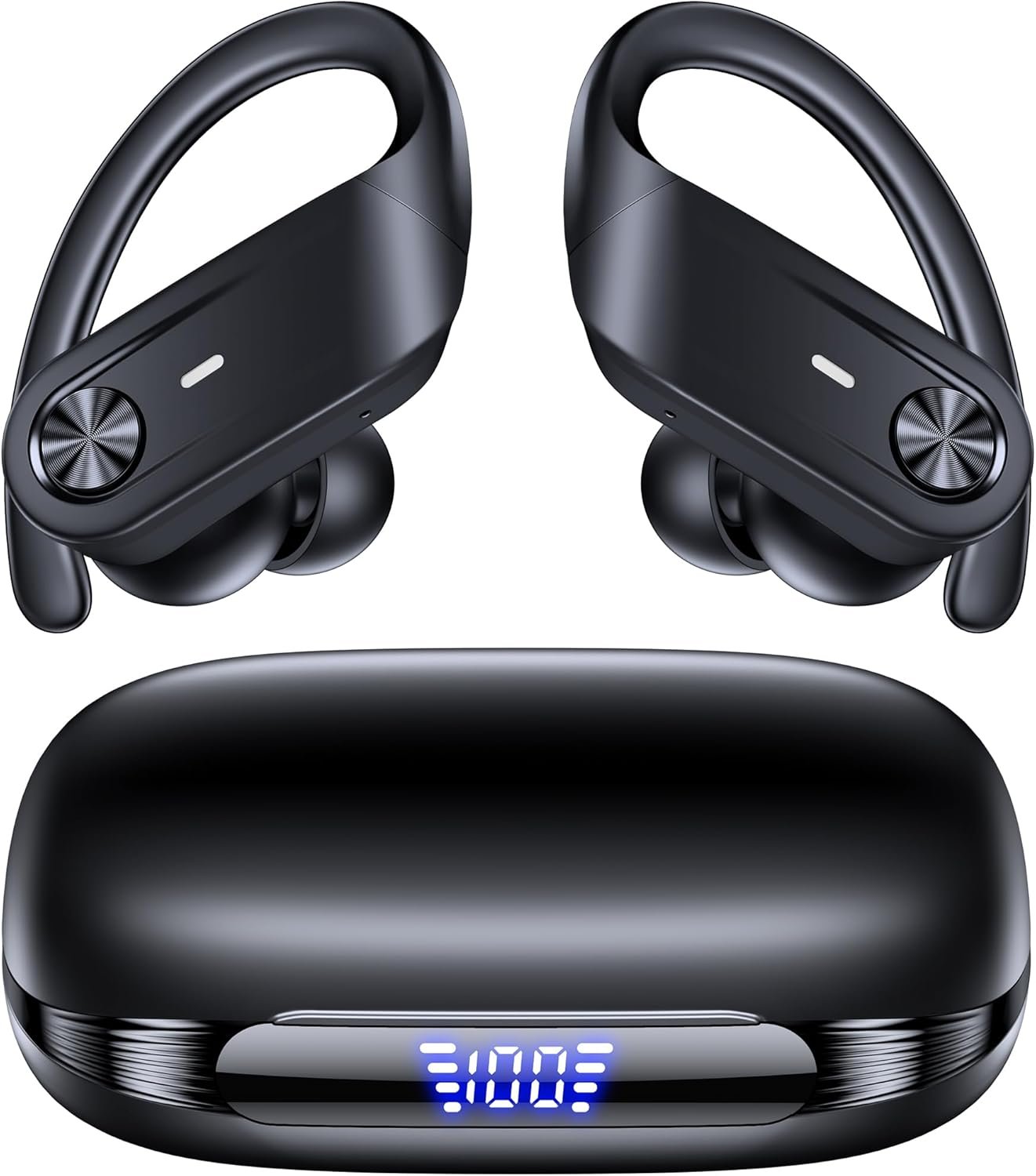 Hybrid Active Noise Cancelling Wireless Ear Buds 80 Hrs Playtime Hi-Res Stereo Quality Bluetooth Earbuds with Transparency Mode Headphones Bluetooth Earhooks ANC Earphones for Work Sports Travel