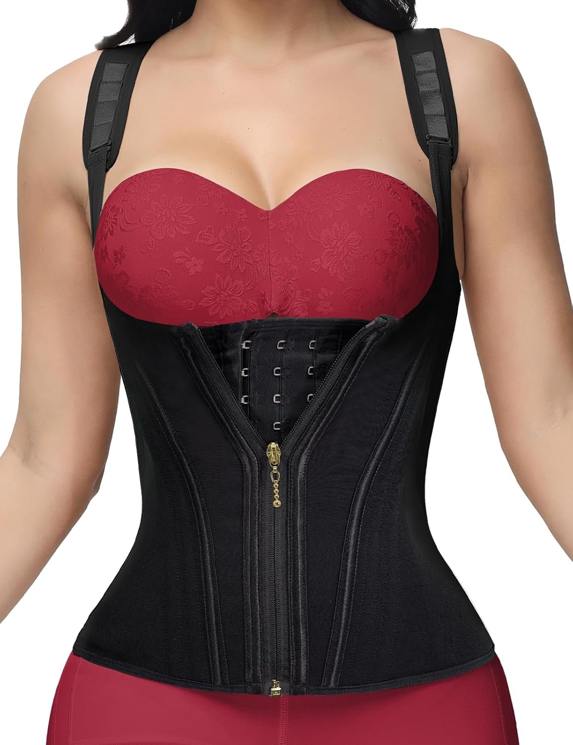 SHAPSHE Waist Trainer for Women, Tummy Control Sports Girdle, Workout Body Shaper with Adjustable Shoulder Strap