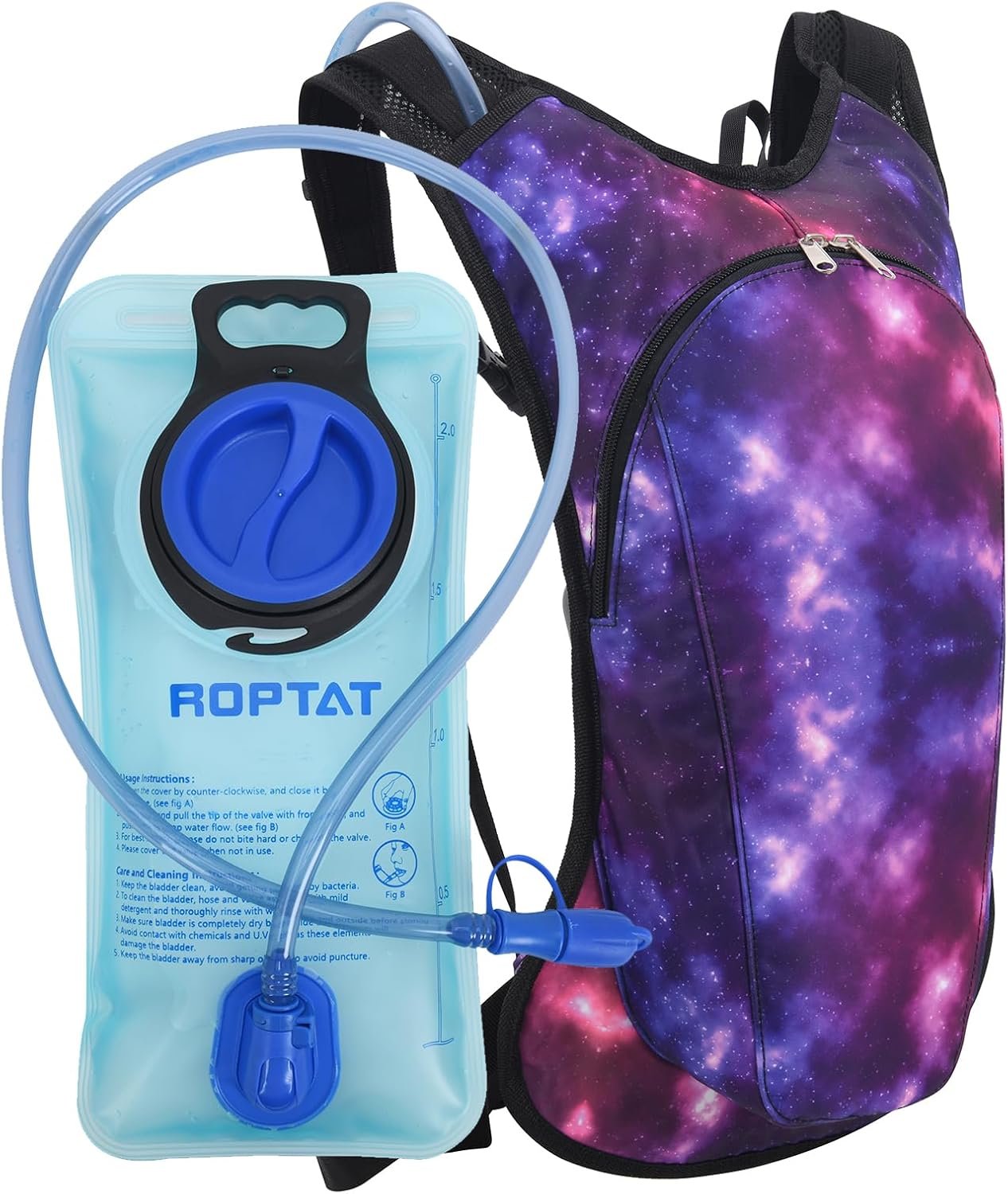 Roptat Hydration Backpack Pack with 2L Hydration Bladder – Lightweight Water Backpack Water Pouch for Women Men Running Riding Biking Music Festival