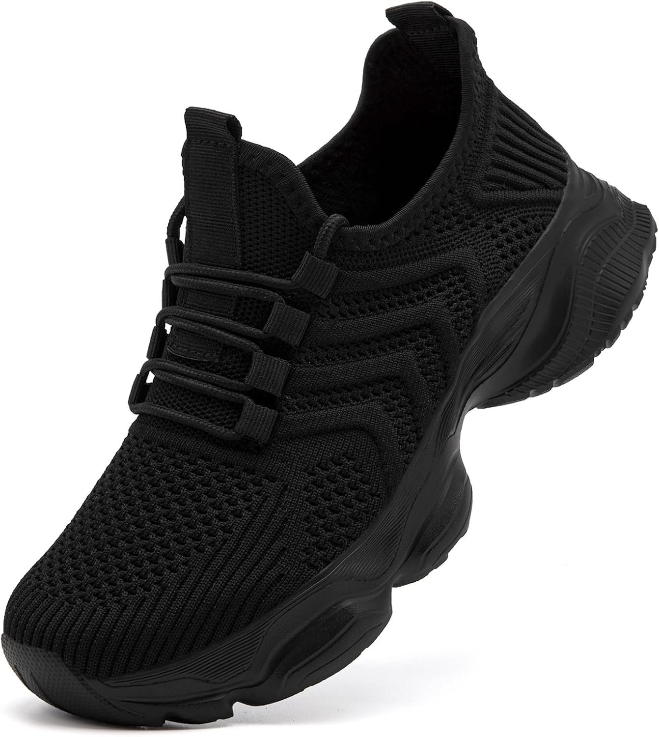 Platform Sneakers for Women Tennis Running Slip on Shoes Walking Gym Athletic Non Slip Workout Chunky Ladies Shoe