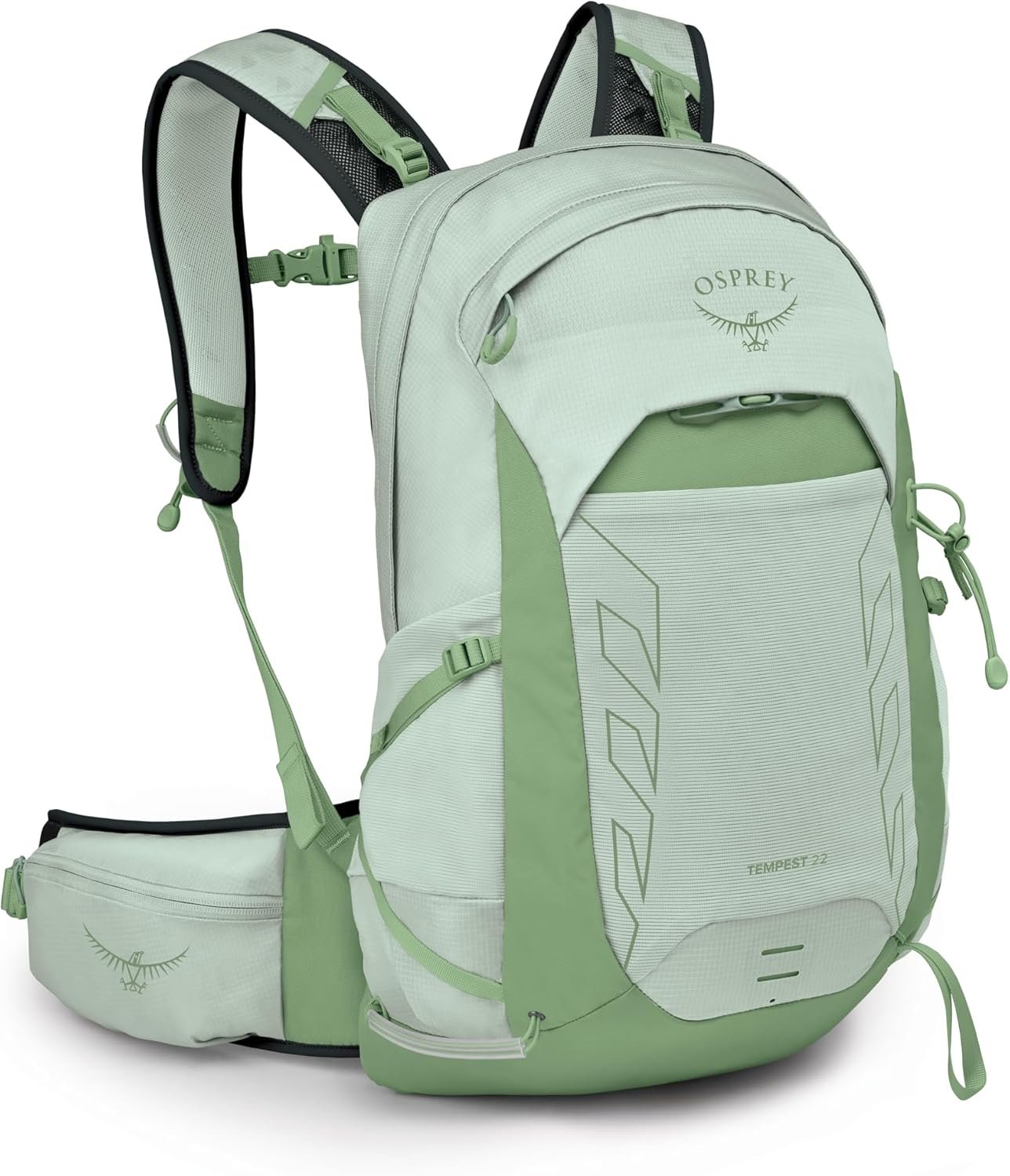 Osprey Tempest 22L Women’s Lightweight Hiking Backpack – Small Daypack for Travel & Camping, Frosty Mint Green/Botanica