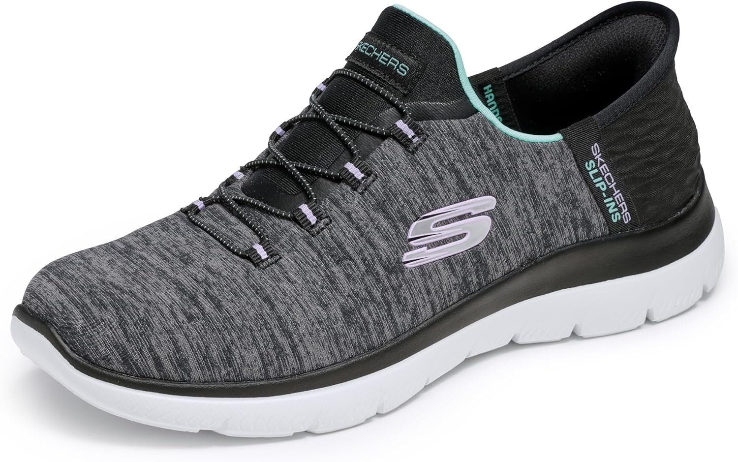 Skechers Women’s Summits – Dazzling Haze Hands-Free Slip-Ins – Memory Foam Insole, Heel Pillow, Vegan Materials Sneaker