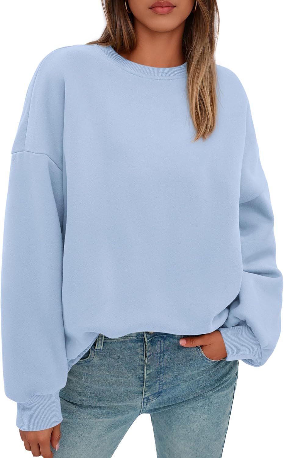 PRETTYGARDEN Sweatshirt for Women Oversized Crewneck Long Sleeve Pullover Fleece Top 2026 Fall Winter Fashion Outfits Clothes