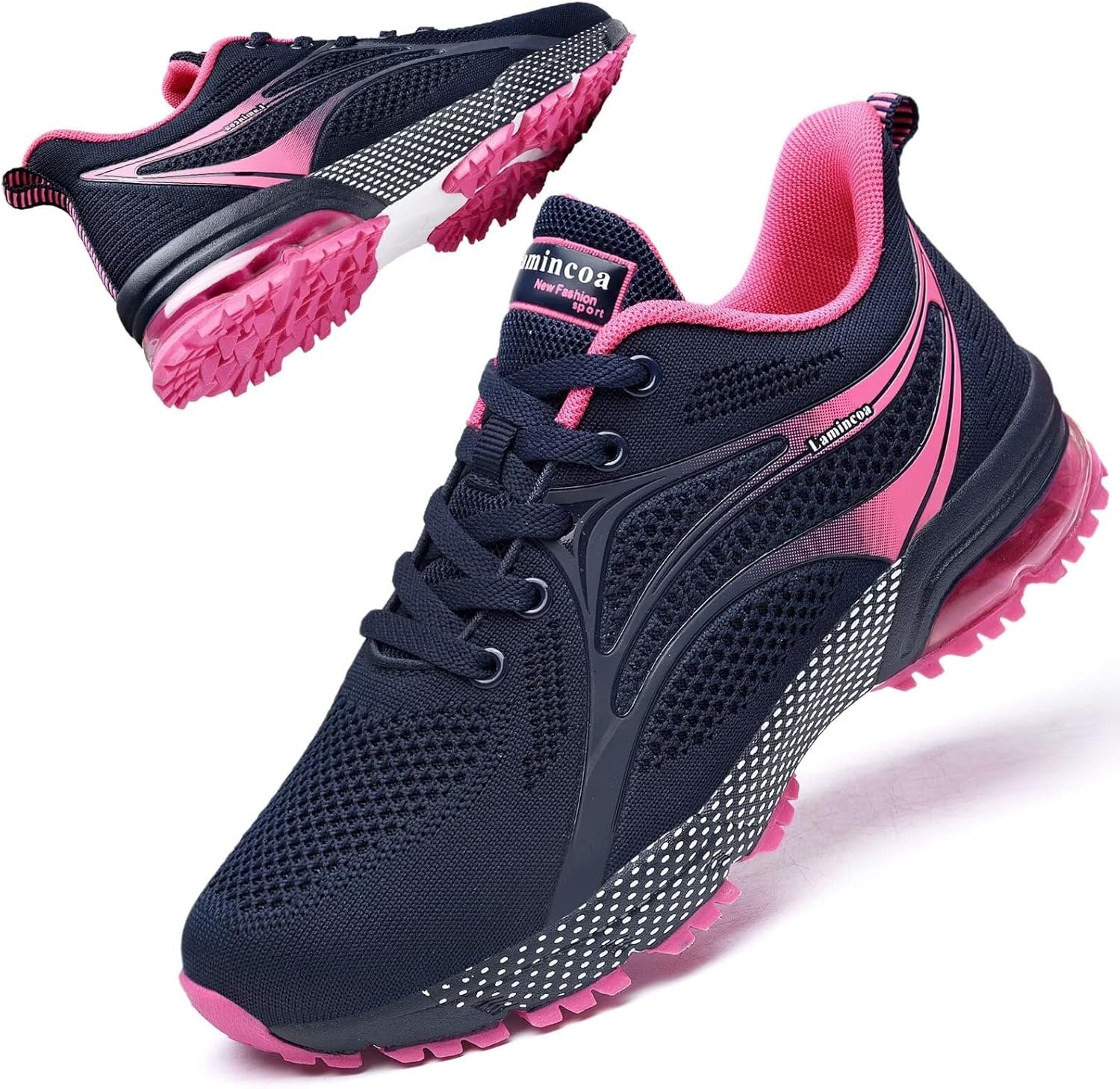 Womens Running Shoes Non Slip Tennis Walking Shoe Women Mesh Cushion Sneakers for Gym Workout Sports