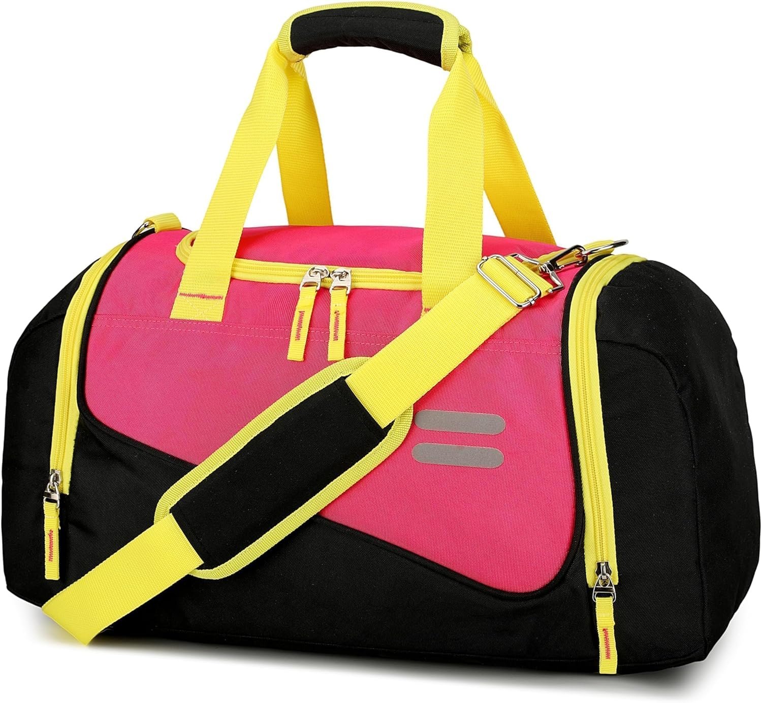 Urbanstand Gym Bag for Men & Women – 30L Duffel Bag with Shoe Compartment, Weekender Water Resistant Sports Duffle Bag for Travel, Fitness & Workouts, Pink Yellow