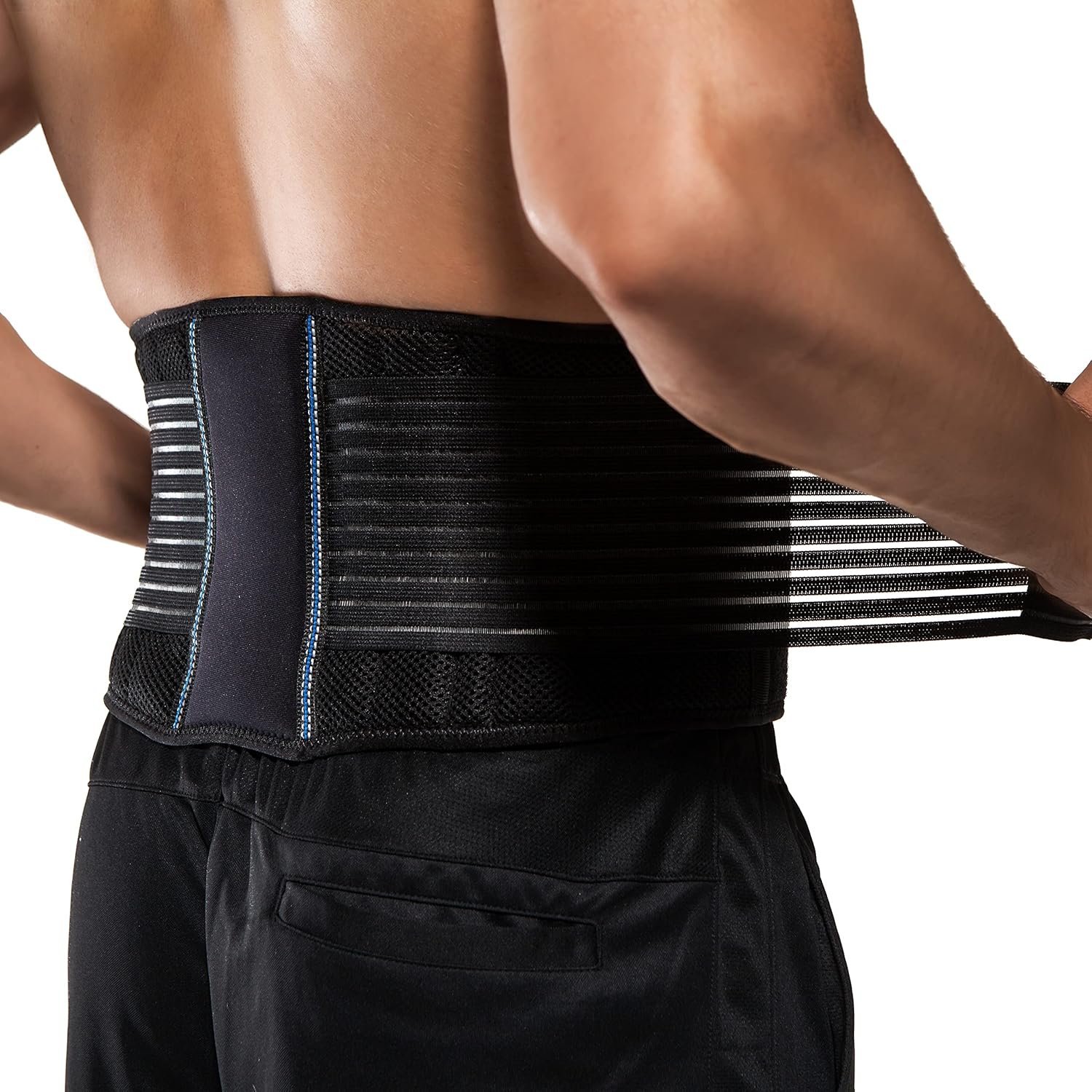 BraceUP Back Brace for Men and Women Lower Back – Breathable Waist Lumbar Support Belt for Sciatica, Herniated Disc, Scoliosis Back Pain Relief, with Dual Adjustable Straps (L/XL 35-43 In)