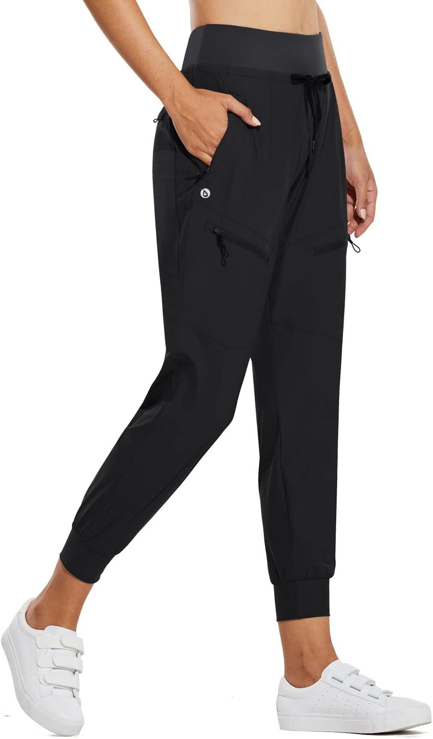 baleaf Womens Hiking Pants Lightweight Quick Dry Joggers High Waist 5 Zipper Pockets Travel Athletic UPF50+