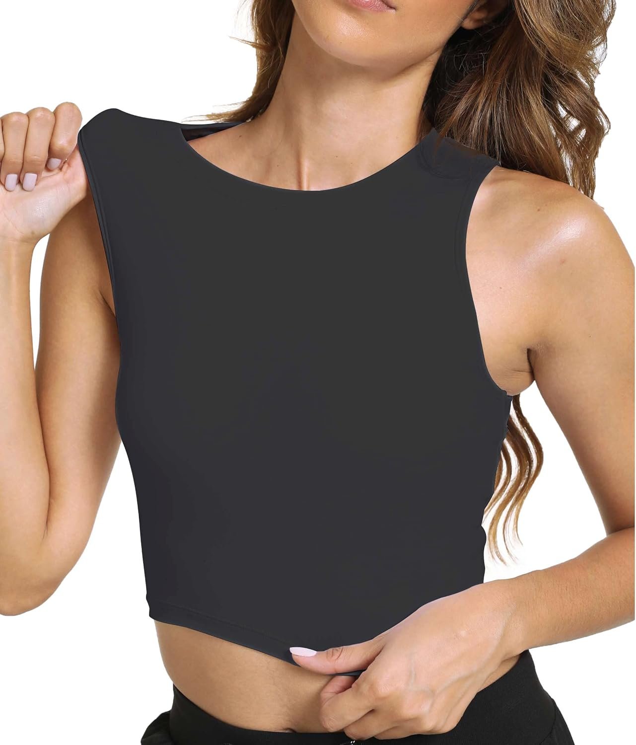 Sports Bras for Women Removable Padded Athletic Yoga Running Crop Tops Sleeveless Gym Workout Tops