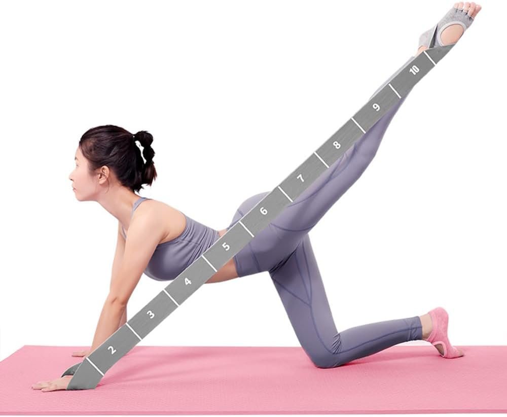 11 Loops Stretch band – Yoga, Pilates, Ballet, and Physical Therapy Stretching strap for Flexibility, Leg Stretching, and Exercise – Durable Stretching equipment for Dance and Fitness
