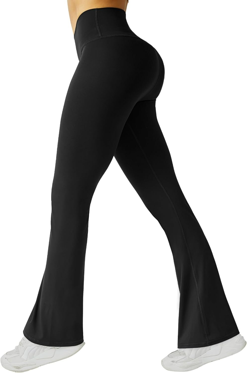 FireSwan Women’s Flare Yoga Pants V Waist Flared Leggings High Waisted Bootcut Workout Pants Tummy Control