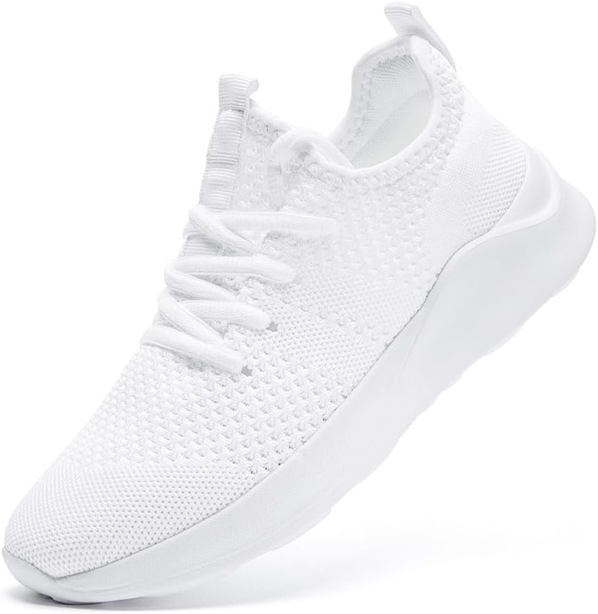 Women Walking Shoes Ladies Running Sneakers Breathable Mesh Sports Shoes Casual Lightweight Gym Lace up Sneakers Fitness Athletic Slip On Comfortable