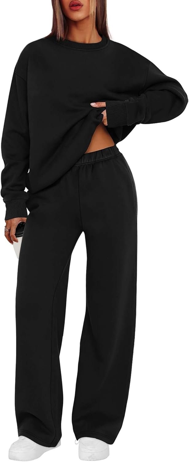 XIEERDUO Sweatsuits Women 2 Piece Outfit Matching Lounge Sets Fall Outfits 2025 Fashion Clothing Crewneck Track Suits