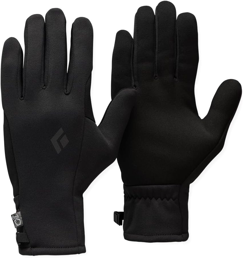 BLACK DIAMOND Midweight Screentap Gloves Touchscreen Fleece Liners for Running, Commuting, Hiking