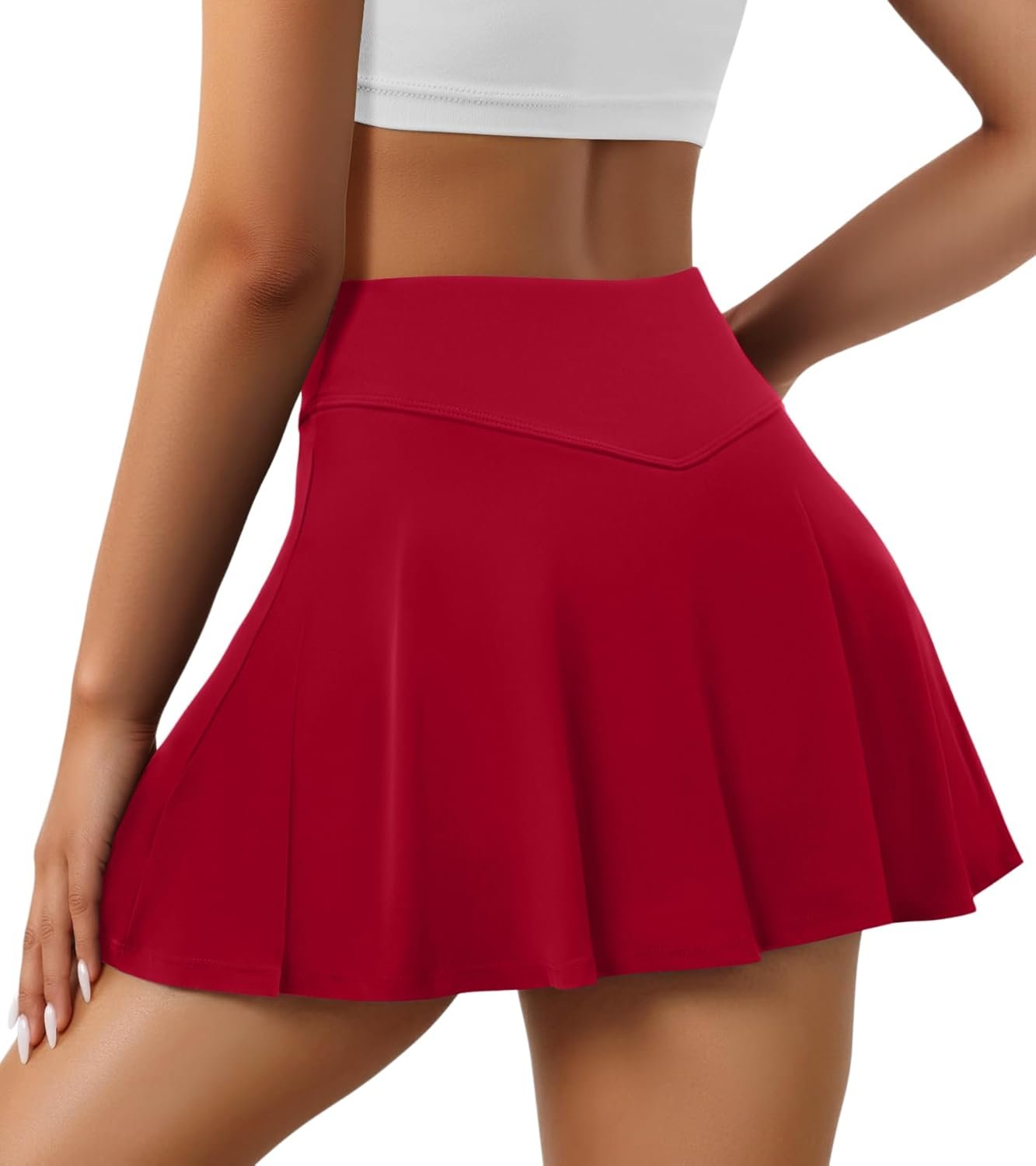 DLOODA Tennis Skirts for Women, Pleated Athletic Skorts High Waisted Golf Skirts with Pockets Shorts Workout Pickleball