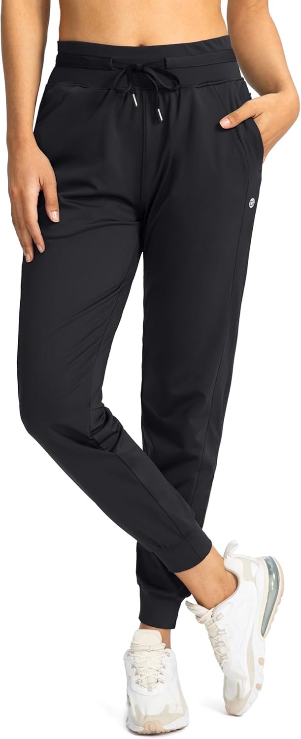 G Gradual Women’s Joggers Pants with Zipper Pockets High Waisted Athletic Tapered Sweatpants for Women Workout Lounge