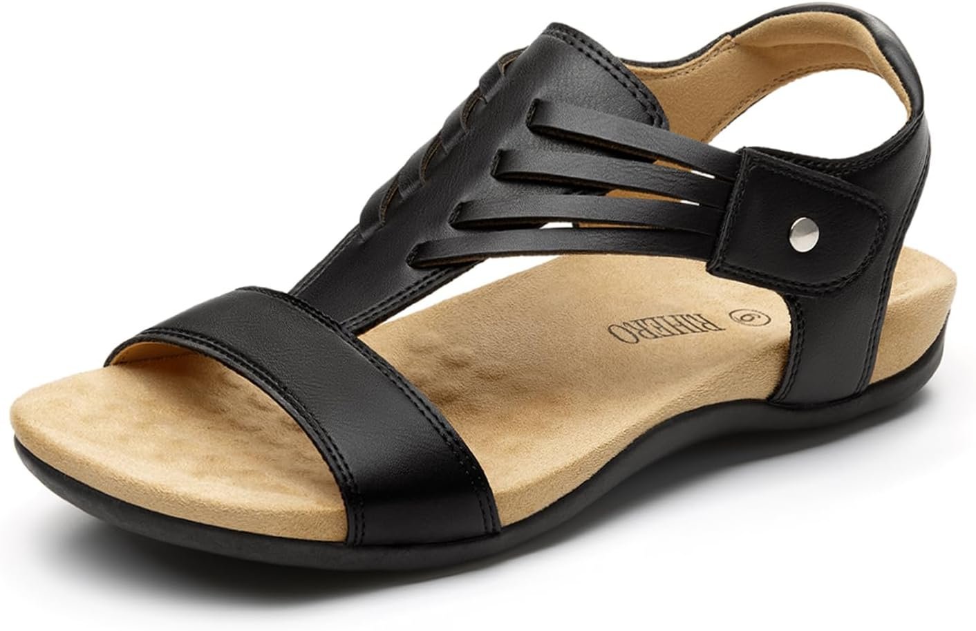 Rihero Women’s Orthopedic Arch Support Sandals Orthotic Comfortable Casual Flat Sandals for Summer Beach Walking