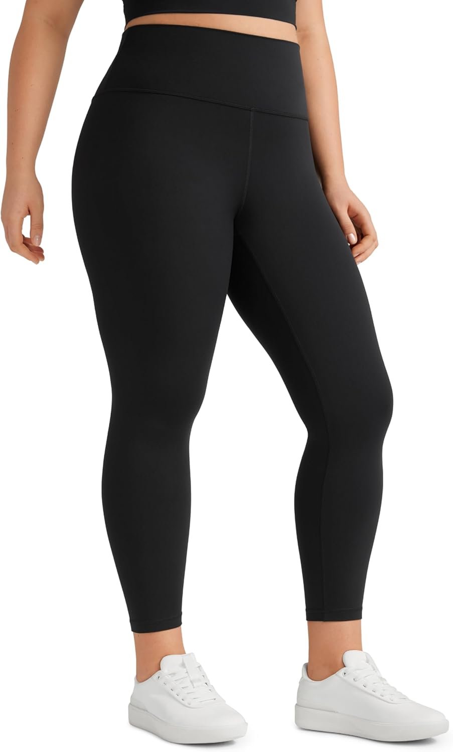 CRZ YOGA Butterluxe Plus Size Leggings 25″ – High Waisted Buttery Soft Spandex Workout Casual Pants for Women