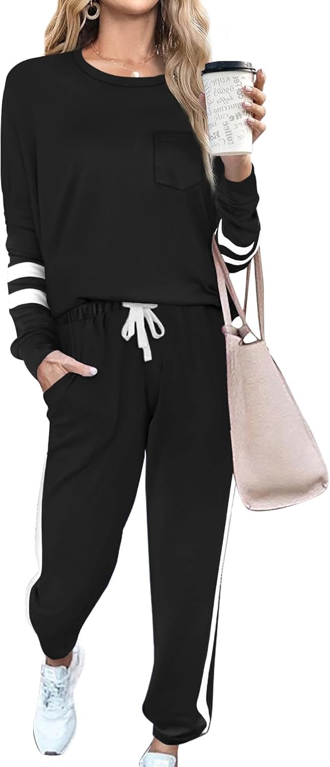 RUBZOOF Lounge Sets for Women 2 Piece Travel Sweatsuits Fall Outfits Loungewear Matching Clothing Set 2025 S-3XL