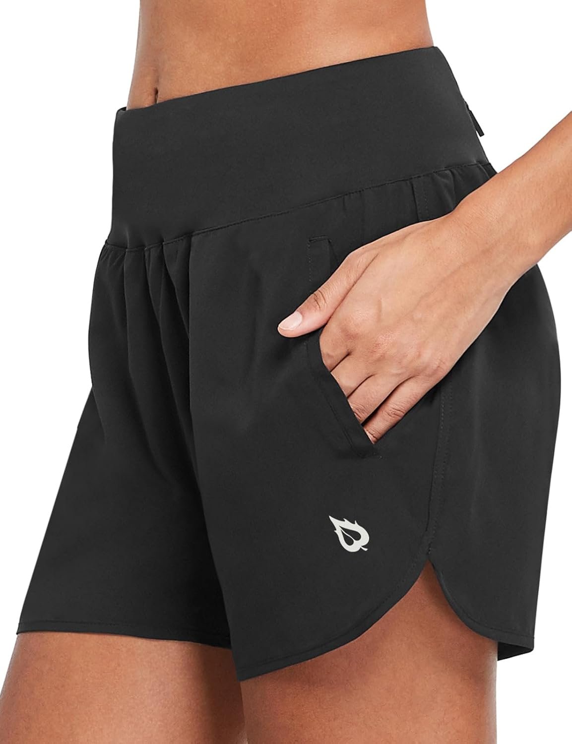 baleaf Women’s 5″ Workout Shorts Gym Running Shorts Athletic with Liner High Waistband Quick Dry Sports Zipper Pockets