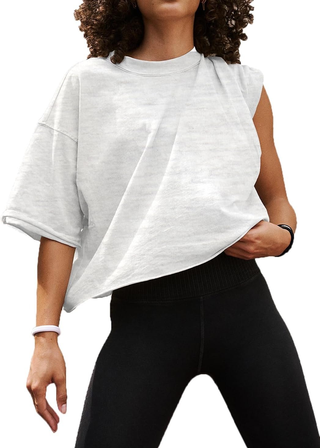 Women’s Summer Short Sleeve Crop Tops Casual Basic Cotton Athletic Yoga Running T-Shirts
