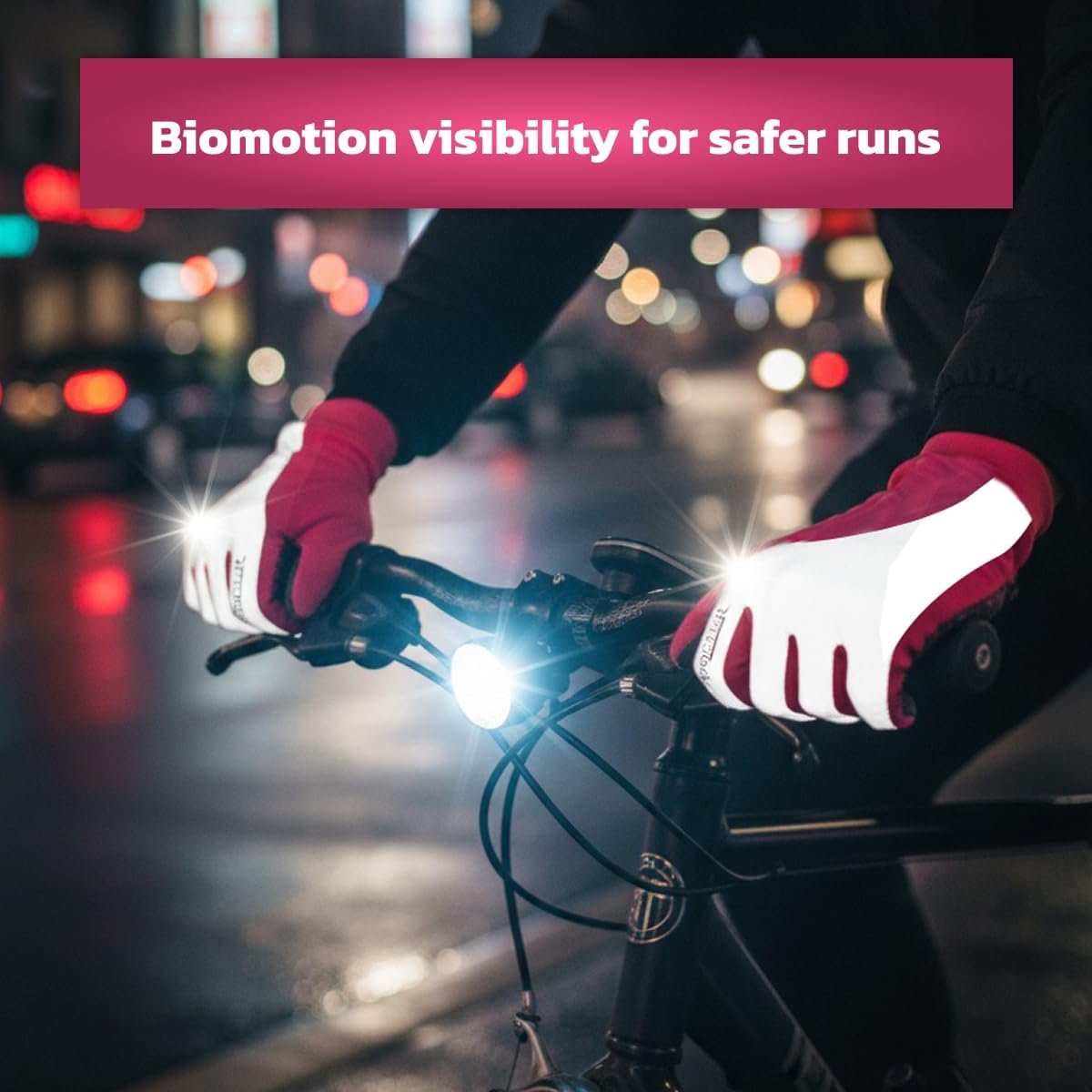 ReflecToes Reflective Winter Running Gloves – Touch Screen Compatible Lightweight Gloves – Cold Weather Hi Vis Safety for Night Runs