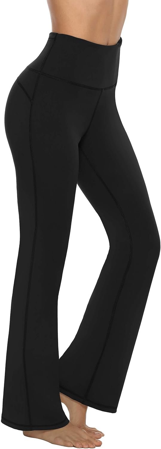 AFITNE Women’s Yoga Pants Bootcut Workout Leggings Flare Casual Lounge Pants with Pockets High Waist and Tummy Control