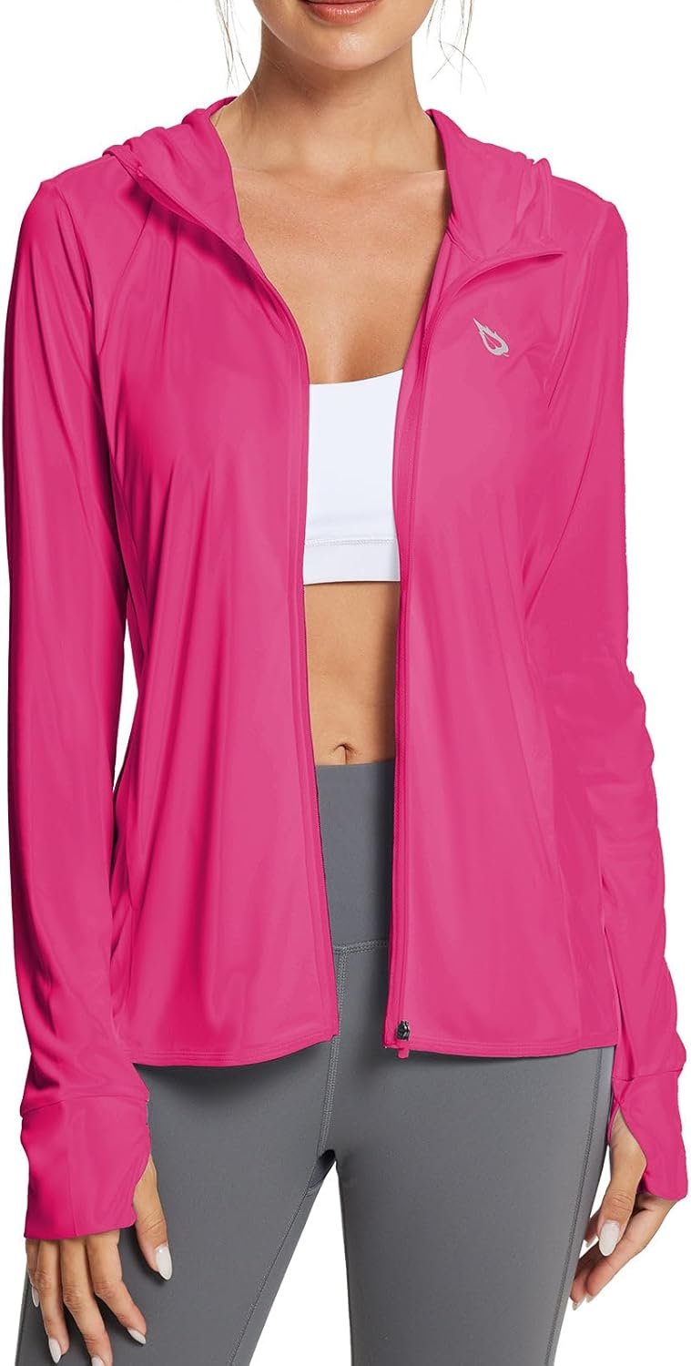 baleaf Women’s Sun Protection Jacket Hoodie Clothing Lightweight Long Sleeve Sun Cover Up Shirt