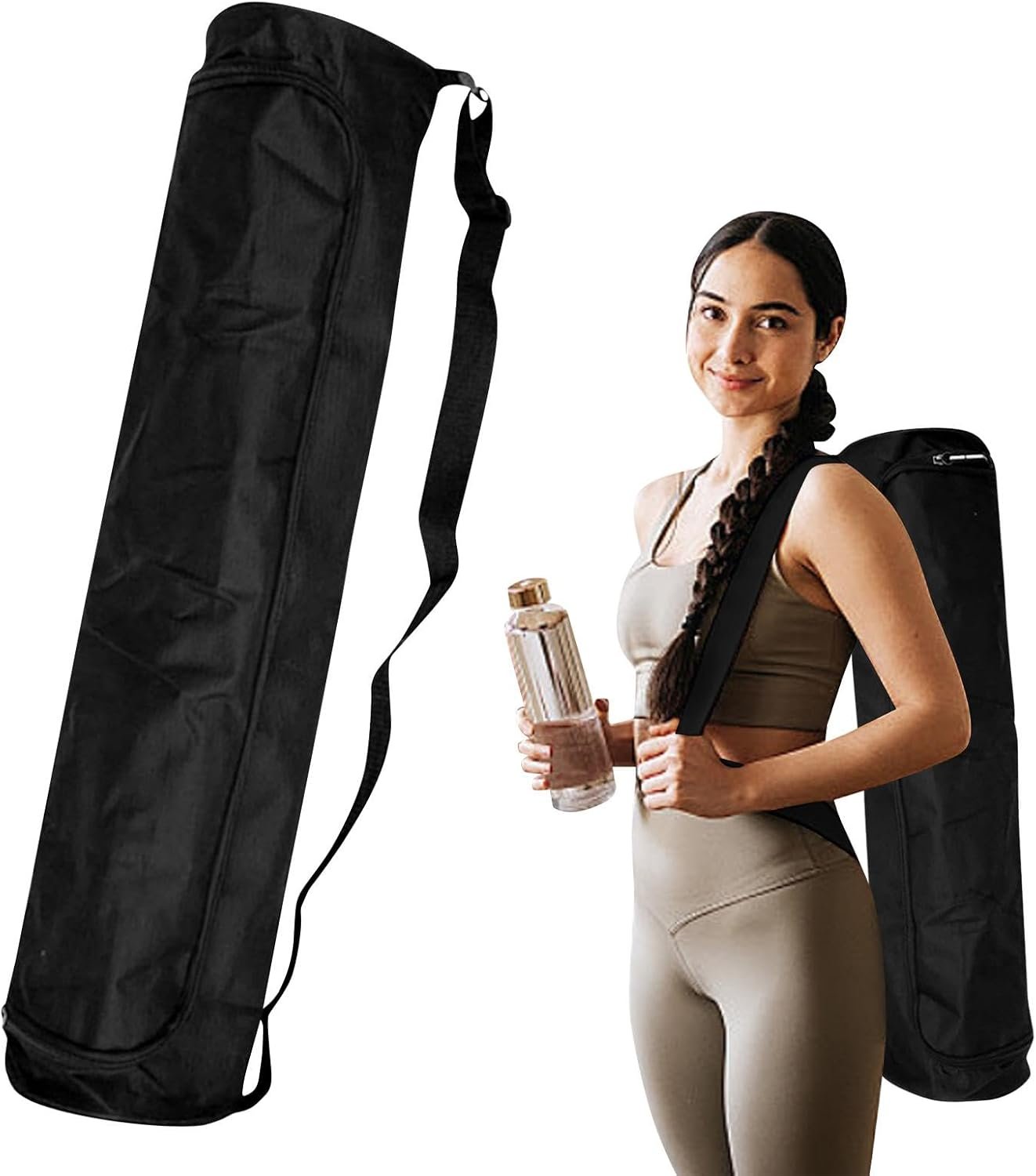 Yoga Mat Bag, Full Zip Exercise Yoga Mat Carrier Bag with Adjustable Strap, Yoga’ Mat’ Carry Bags Pilates Bags for Women & Men
