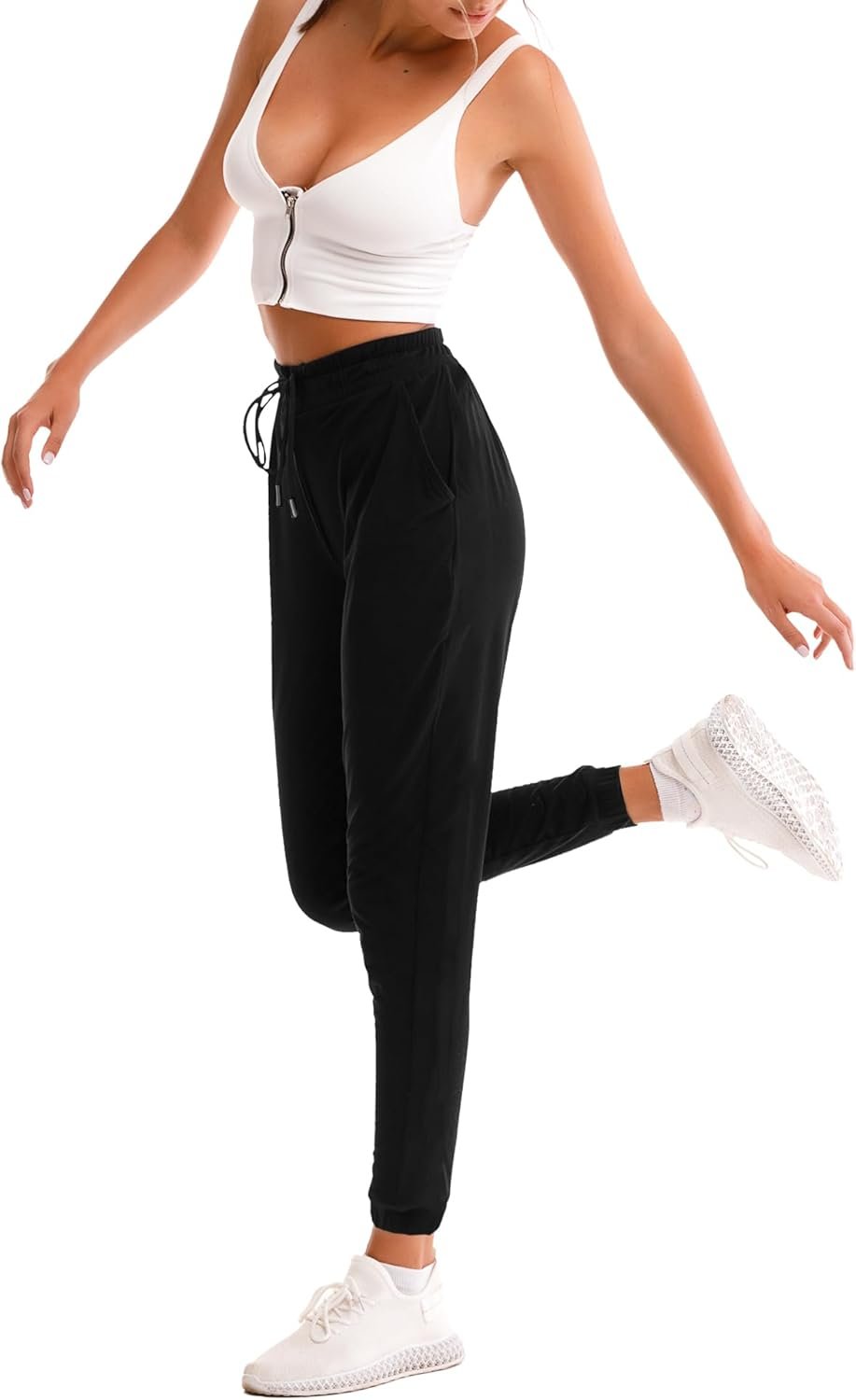 Stanpetix Women’s Joggers with Pockets – Lightweight Athletic Sweatpants for Running Yoga Exercise