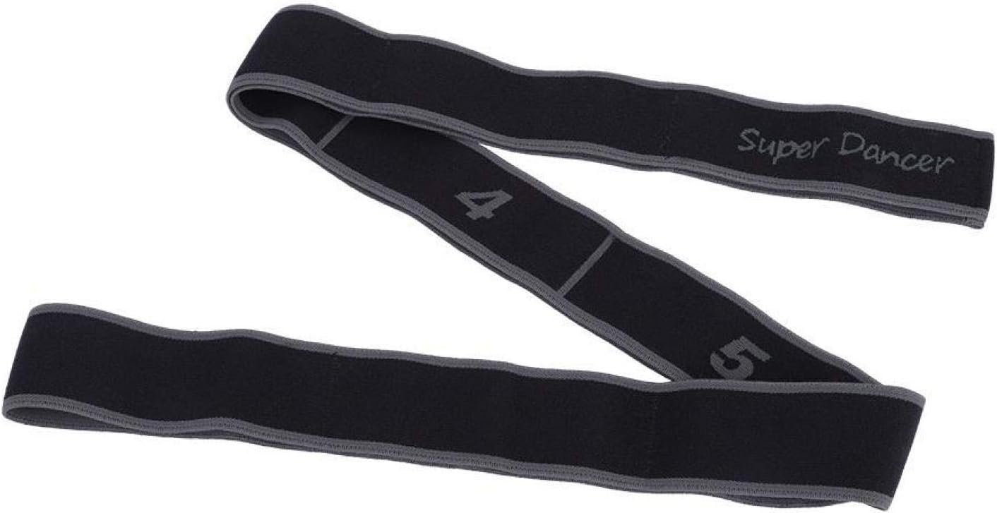 Exercise Strap Yoga Stretch Assist Strap with 8 Numbered Loops, Band for Yoga Pilates Dance and Gymnastics Workout, People Dancing Assistance(Grey)